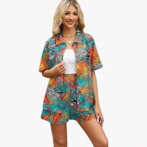 WIHOLL Womens Summer Vacation Two Piece Outfits Lounge Sets